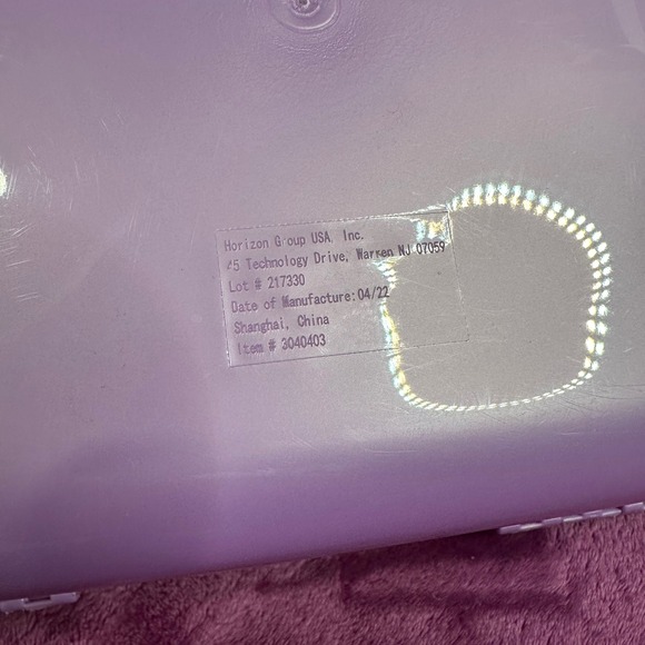 Horizon Group USA Purple Glitter Handle Makeup Case Organizer Storage Box - Picture 8 of 14